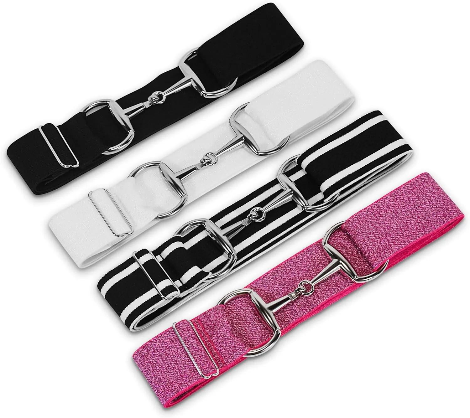 Kids 1.5 inch Equestrian Belt, Adjustable Elastic Belts for Girls, Perfect for Riding Breeches