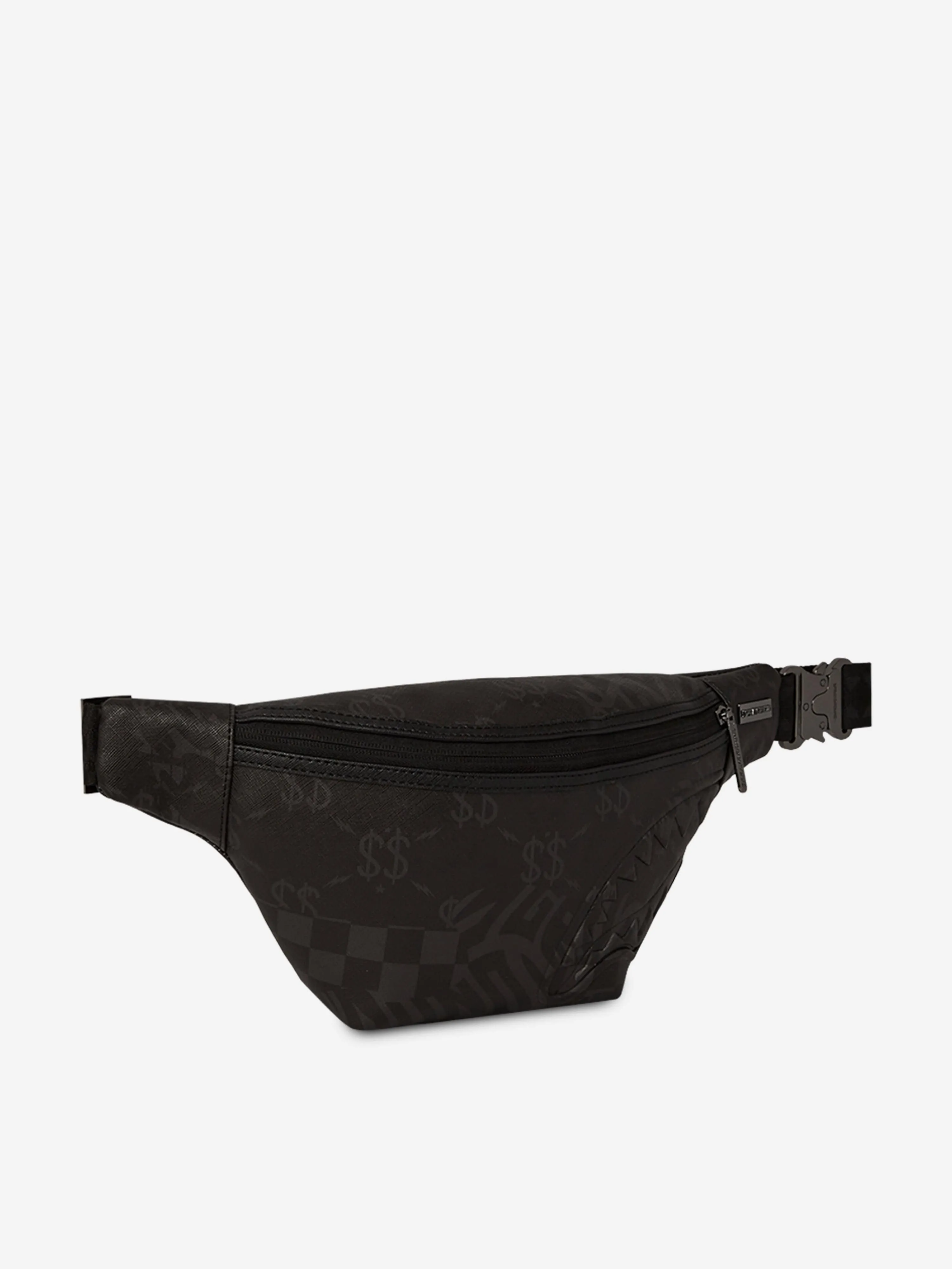 Kids 3AM Check Belt Bag in Black (18cm)