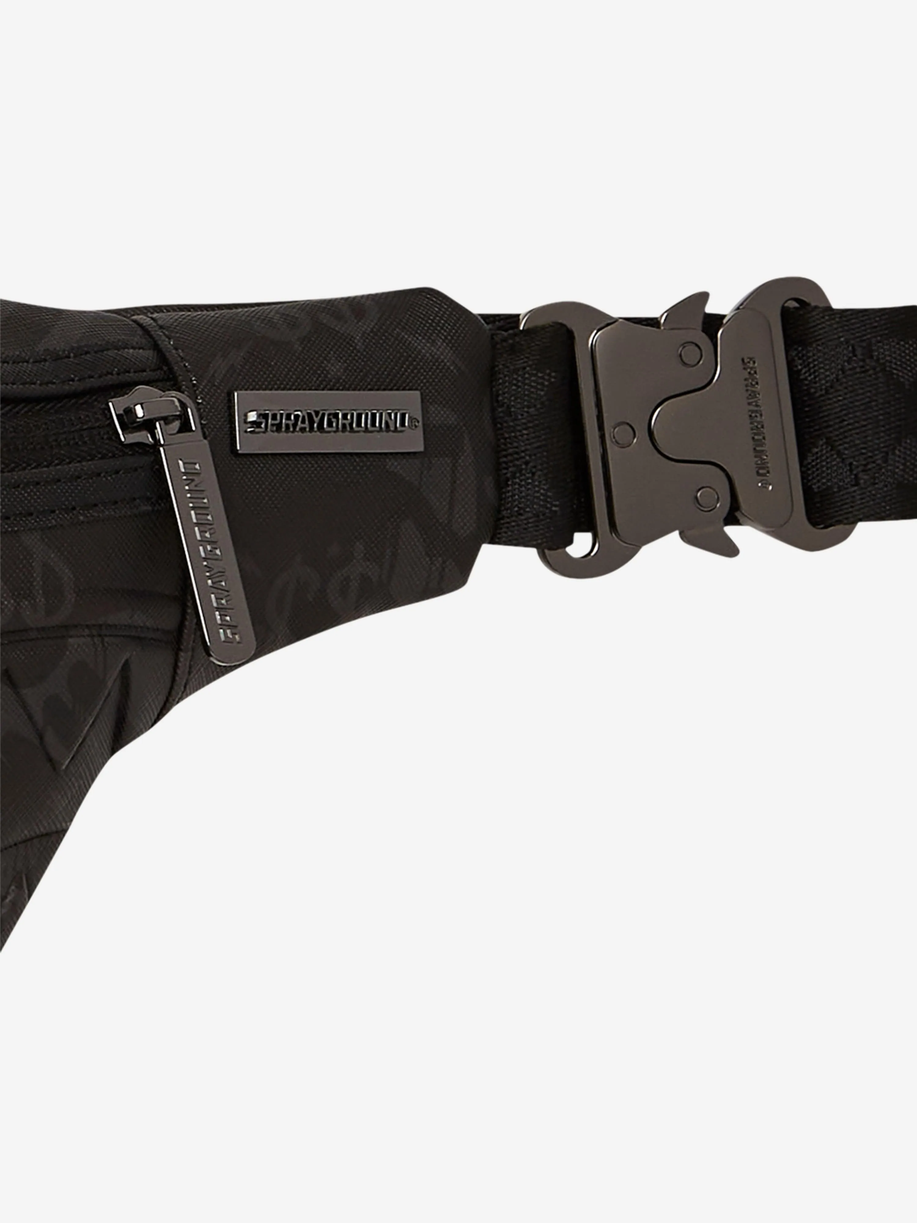 Kids 3AM Check Belt Bag in Black (18cm)