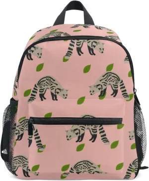 Kids Toddler Backpack Civet Cat Preschool Kindergarten Elementary Schoolbag for Boys Girls M