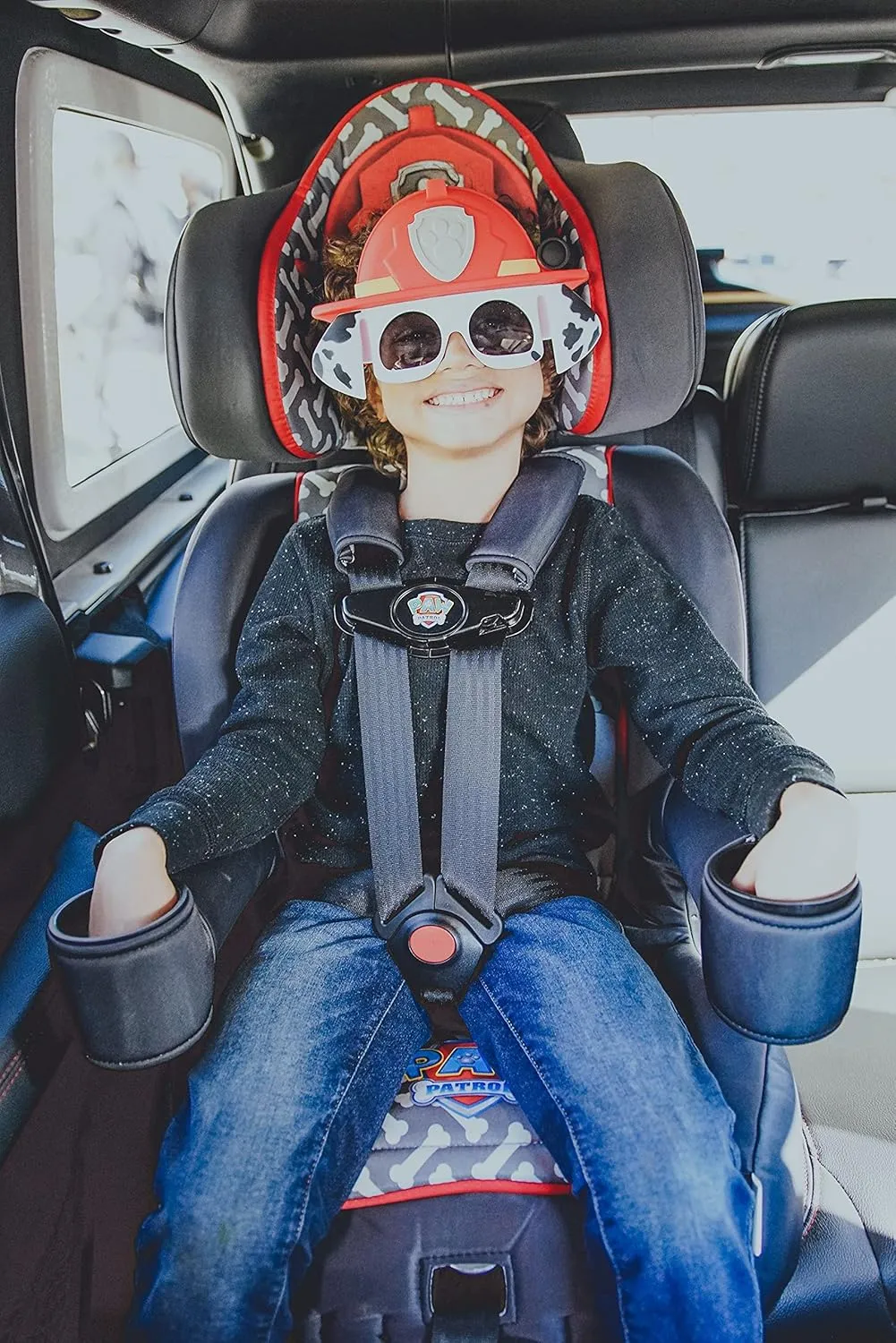 KidsEmbrace Nickelodeon PAW Patrol Marshall 2-in-1 Forward-Facing Car Seat Latch | 5-Point Harness 26.5-65lbs converts to Belt-Positioning Booster 40-100lbs | Adjustable