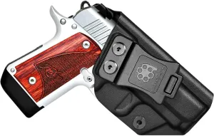 Kimber Micro 9 Holster IWB & OWB Boltaron Fit: Kimber Micro 9mm Pistol – Inside Waistband Concealed Carry – Adjustable Cant & 'Posi-Click' Retention – No Wear - No Jitter - USA Made by Amberide