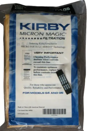 Kirby 9 Sentria Micron Magic G3-6 G4 G5 Vacuum Bags 197394   1 Belt 301291