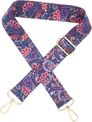 Kisangel Vintage Banjo Strap Adjustable Decorative Belt for Musical Instruments Creative Floral Design with Durable Hook for Banjo Shoulder Bags