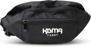 Kisma Casual Waist Fanny Pack for Men and Women with Adjustable Crossbody Waist and Shoulder Strap and Multiple Zippered Pockets for Hands-Free Travel Storage (Black)