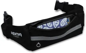 Kisma Cycling Fanny Pack and Waist Pouch for Biking, Cyclists, Running, and Fitness, Adjustable Strap, Zippered Storage Pockets, and Hands-Free Carrying, Men and Women (Black)
