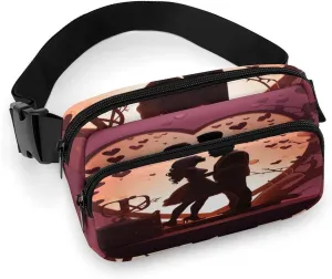 Kissing Silhouette Fanny Pack Lightweight Belt Bag with Adjustable Strap Hip Bum Bag for Running Travel