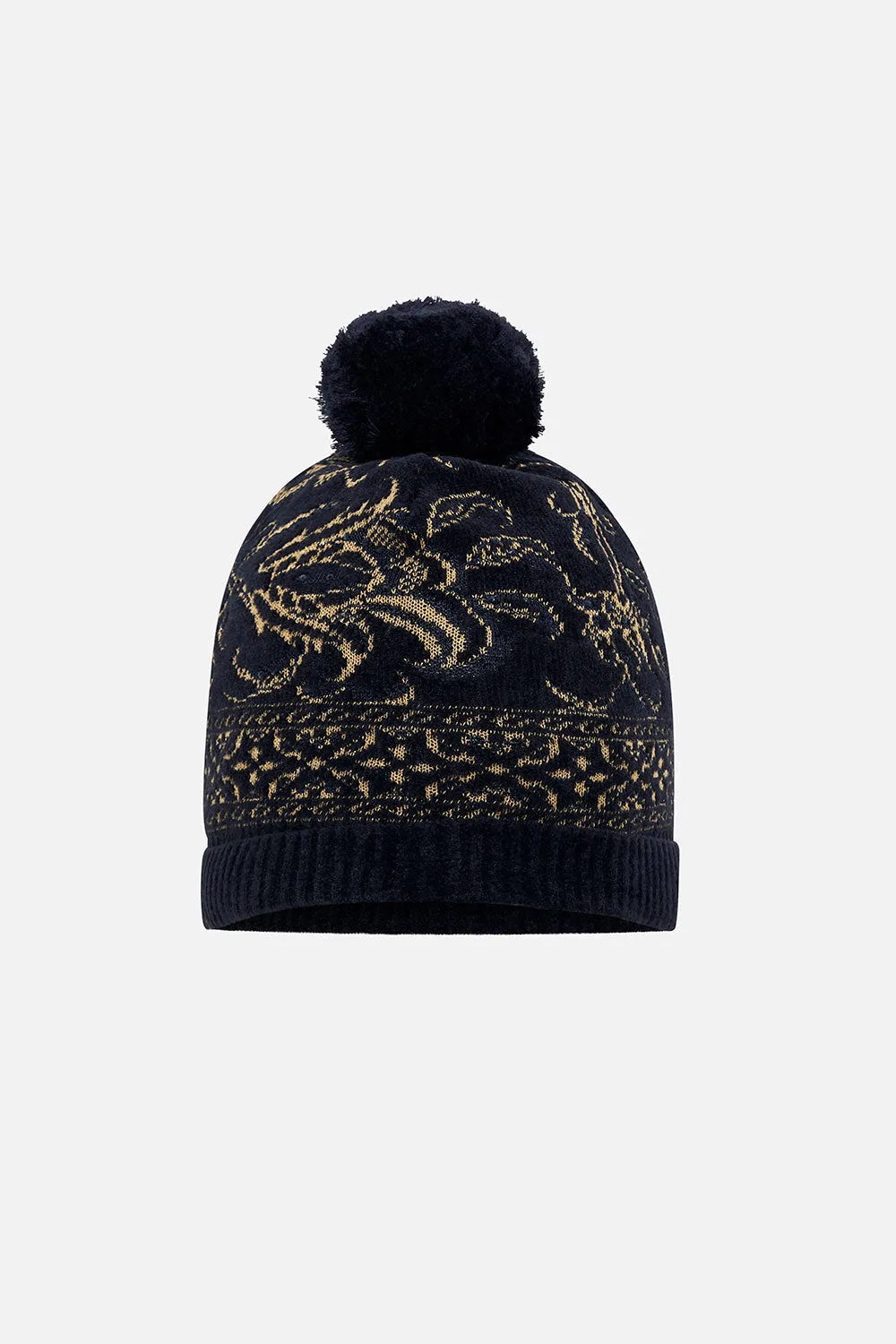 KNIT BEANIE WITH POM POM FOREVER FAMILY