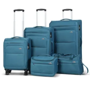 Koreyosh 5PCS Expandable Luggage Set & Cosmetic Bags