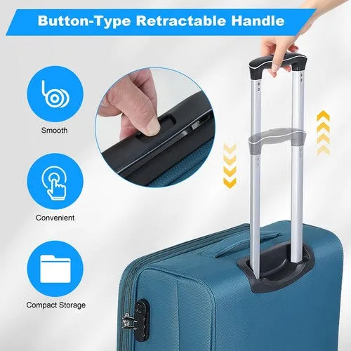 Koreyosh 5PCS Expandable Luggage Set & Cosmetic Bags
