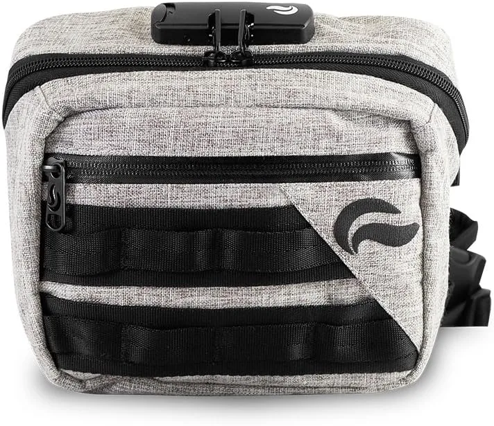 Kross Smell Proof Fanny Pack Hipster Bag w/ Combo Lock (Khaki)