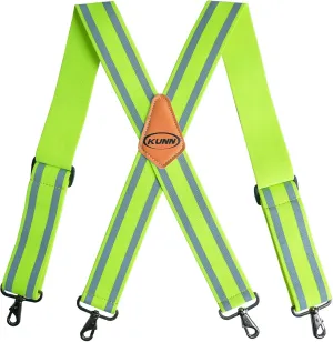 KUNN Suspenders for Men,High Visibility Tool Belt Suspender with Hook