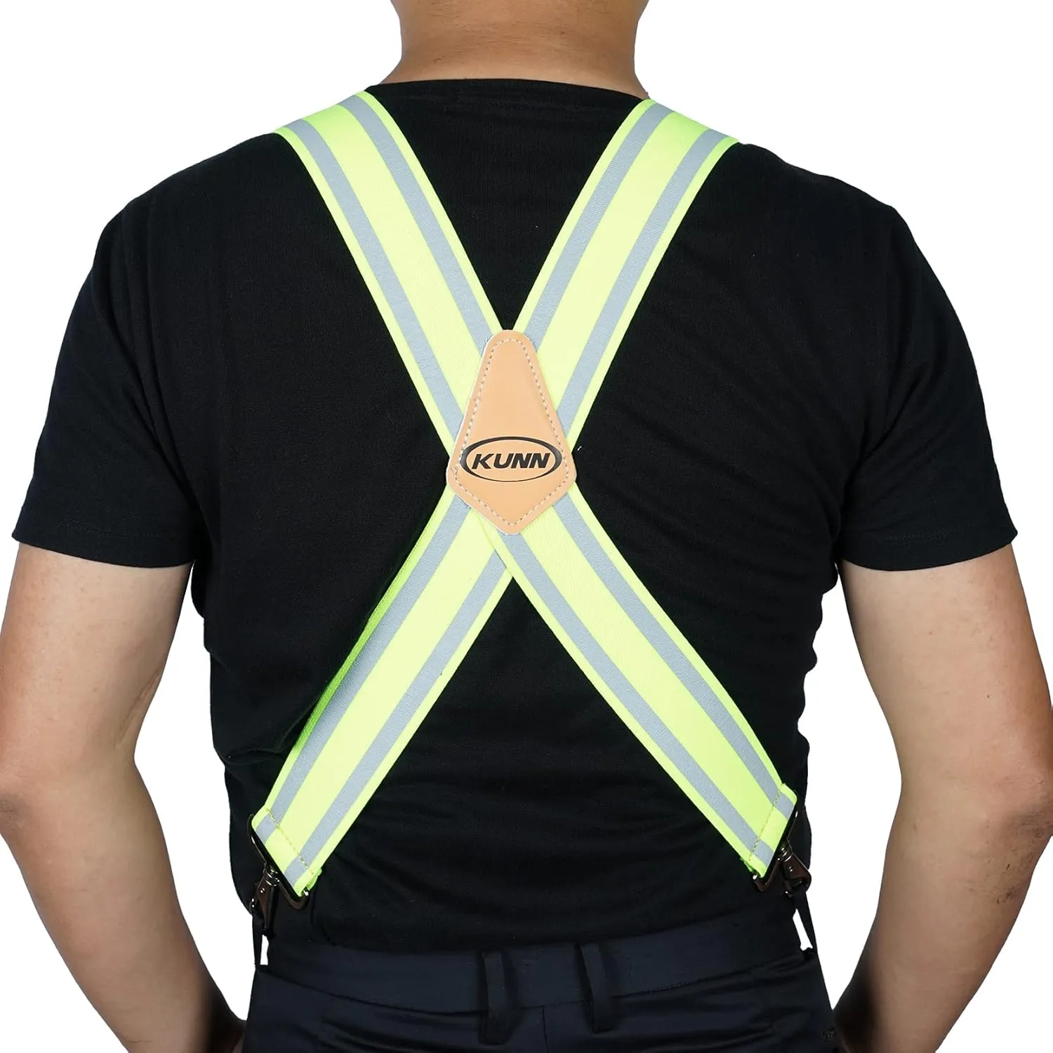 KUNN Suspenders for Men,High Visibility Tool Belt Suspender with Hook