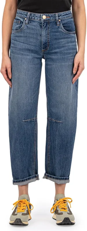 KUT from the Kloth Women's Ashley High-Rise Slouchy Barrel Straight Leg in Dedication