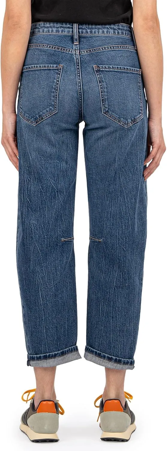 KUT from the Kloth Women's Ashley High-Rise Slouchy Barrel Straight Leg in Dedication