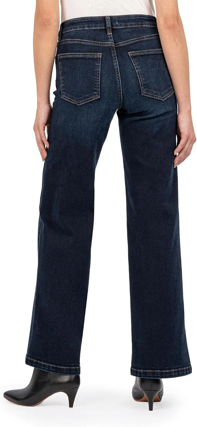 KUT from the Kloth Women's Jean High-Rise Wide Leg Clean Hem in Fortitude