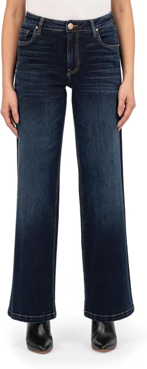 KUT from the Kloth Women's Jean High-Rise Wide Leg Clean Hem in Fortitude
