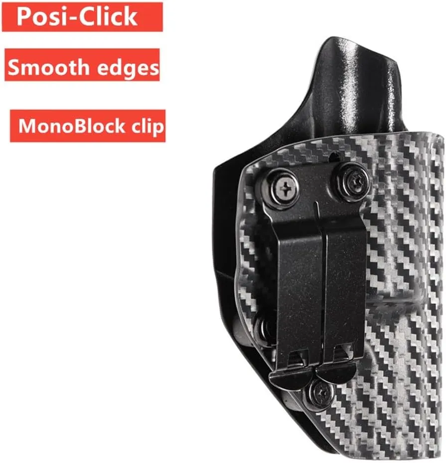 Kydex IWB Holster for Glock G19 G43X Taurus G2C G3C Canik TP9 Elite SC Inside Waistband Concealed Carry Monoblock Metal Belt Clip