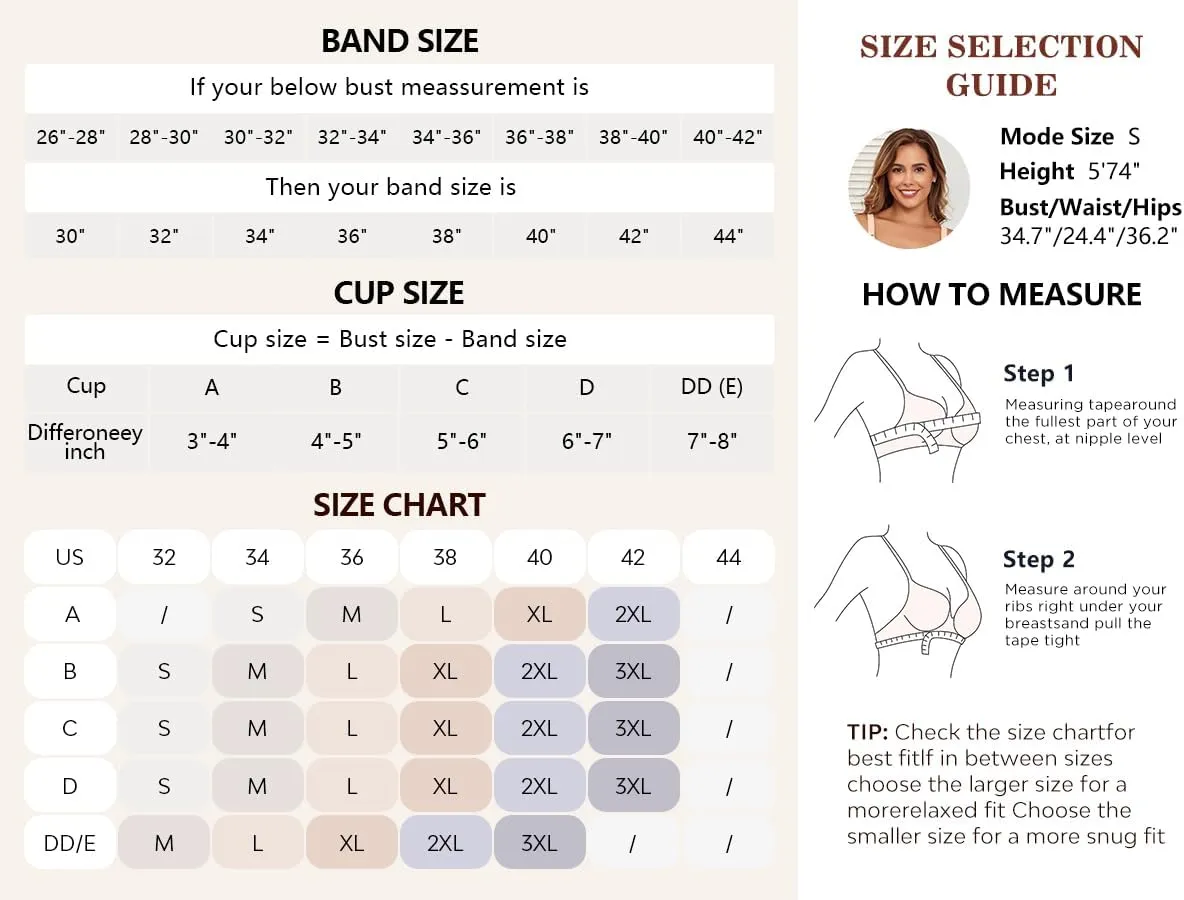 Lace V Mesh Wireless Bras Push Up Bralette Seamless Plunge Bra Everyday Bras for Women No Underwire with Extender