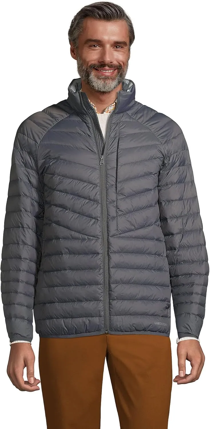 Lands' End Mens UL Packable Down Jacket Coat