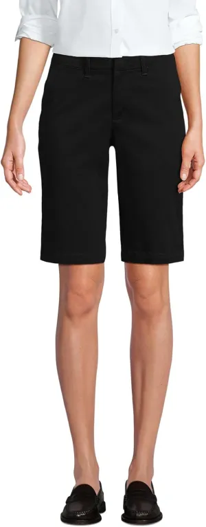 Lands' End Women's Elastic Back Classic 12" Chino Shorts