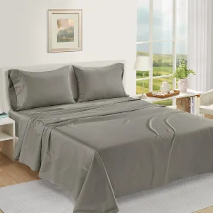 LANE LINEN 1000 TC 100% Egyptian Cotton King Size Deep Pocket Sheet Sets, Soft & Comfy No Pill Fade Resistant Natural Cooling Mercerized Cotton King Size Sheets Set 16" Deep Pocket - Charcoal