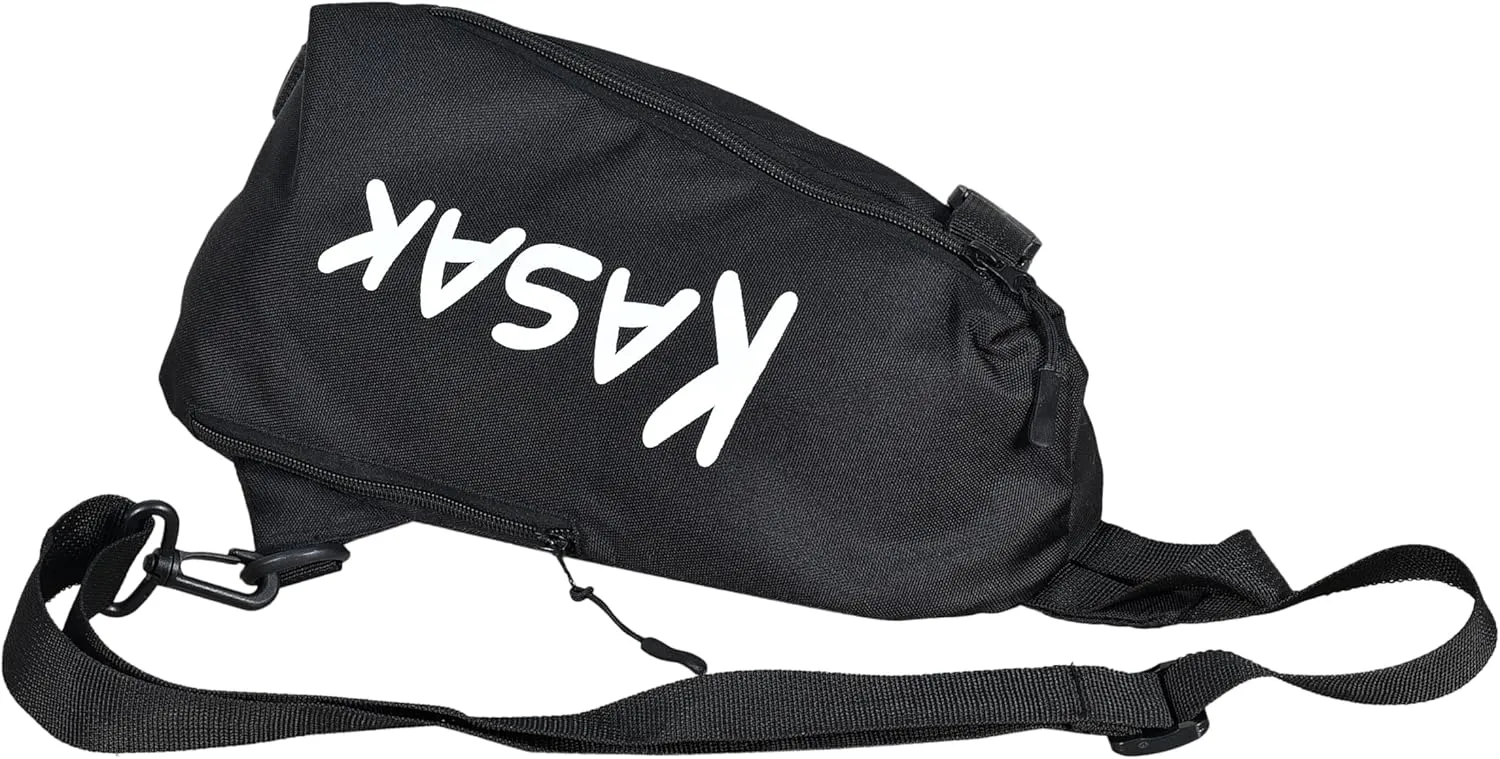 Large Crossbody Fanny Pack for Women Men Belt Bag With 2-Zipper Pockets for Travel Running Hiking Workout Dog Walking Outdoors Sport Fishing Waist Pack Bag Carrying All Phones (BLACK)