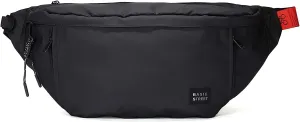 Large Crossbody Fanny Pack for Women Men,Waterproof Waist Bag Pack with Adjustable Strap & 5-Zipper Pockets,Black,Medium