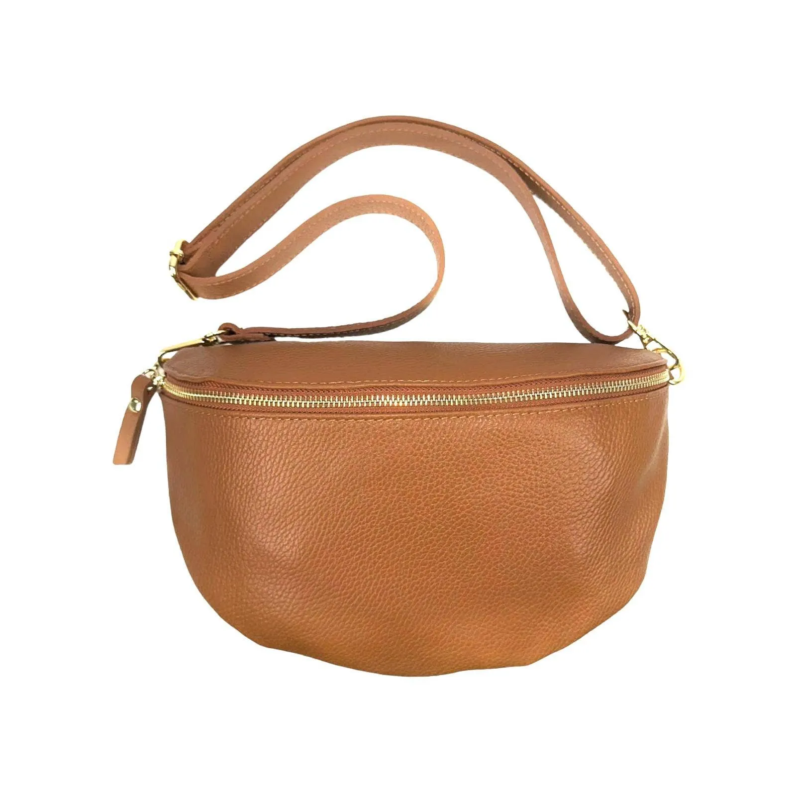 Large Italian Leather Fanny Pack Bag