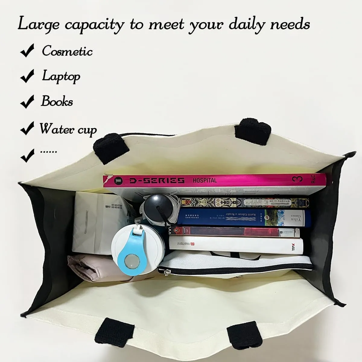 Large Shopping Foldable Tote Bag Canvas Tote Bag For Women Tote Bag for Gifting - Important Stuff Tote Bag