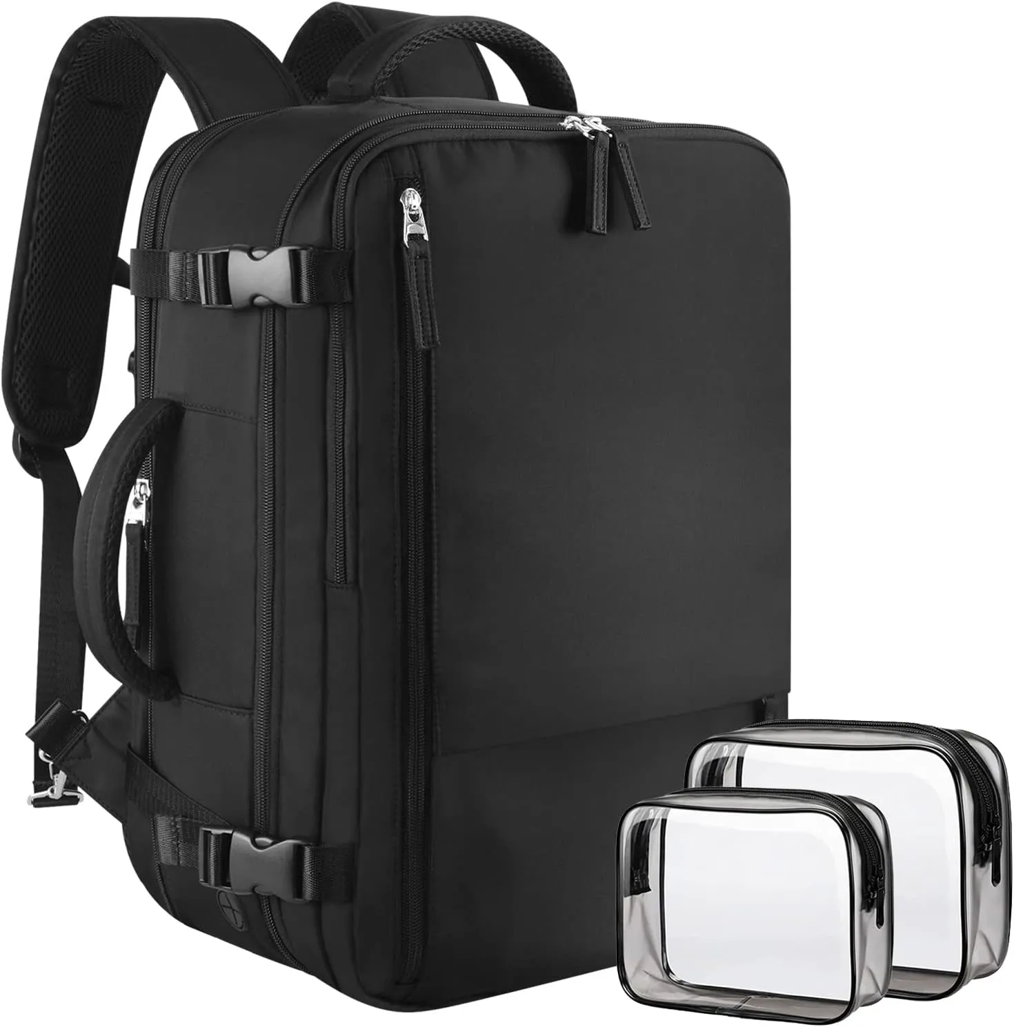 Large Travel Backpack for Women Men, Expandable 40L Carry On Backpack, 17 Inch Laptop Backpack College Bookbag, Waterproof Travel bag as Person Item Flight Approved