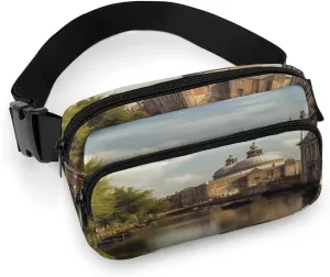 Large Waist Packs with Adjustable Strap,Canal And Church CrossBody Fanny Pack Casual Bag for Travel Sports Running Hiking
