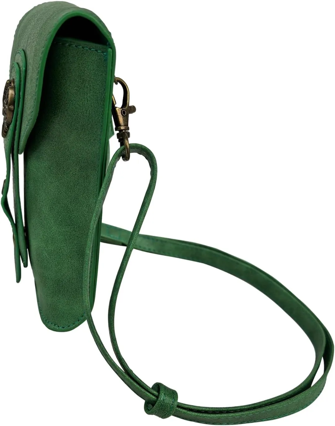Larswon Belt Pouch, Renaissance Bag Medieval Leather Belt Pouch Ren Faire Accessories Small Crossbody Belt Bag Cell Phone Pouch Renaissance Belt Green, Medium, labk1275