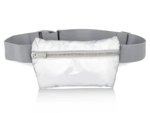 Lay Flat Fanny Pack in Shimmer White
