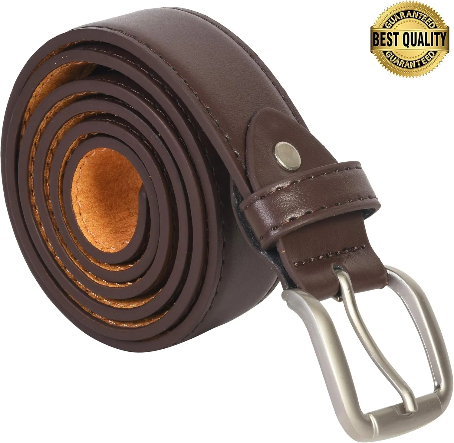 LB LEATHERBOSS Men's Brown Leather Money Belt Sizes 32 Through 56