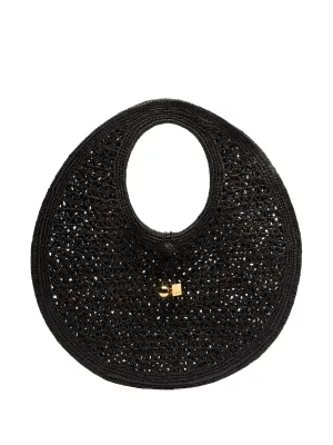 Le Rond Spiaggia Raffia Shoulder Bag