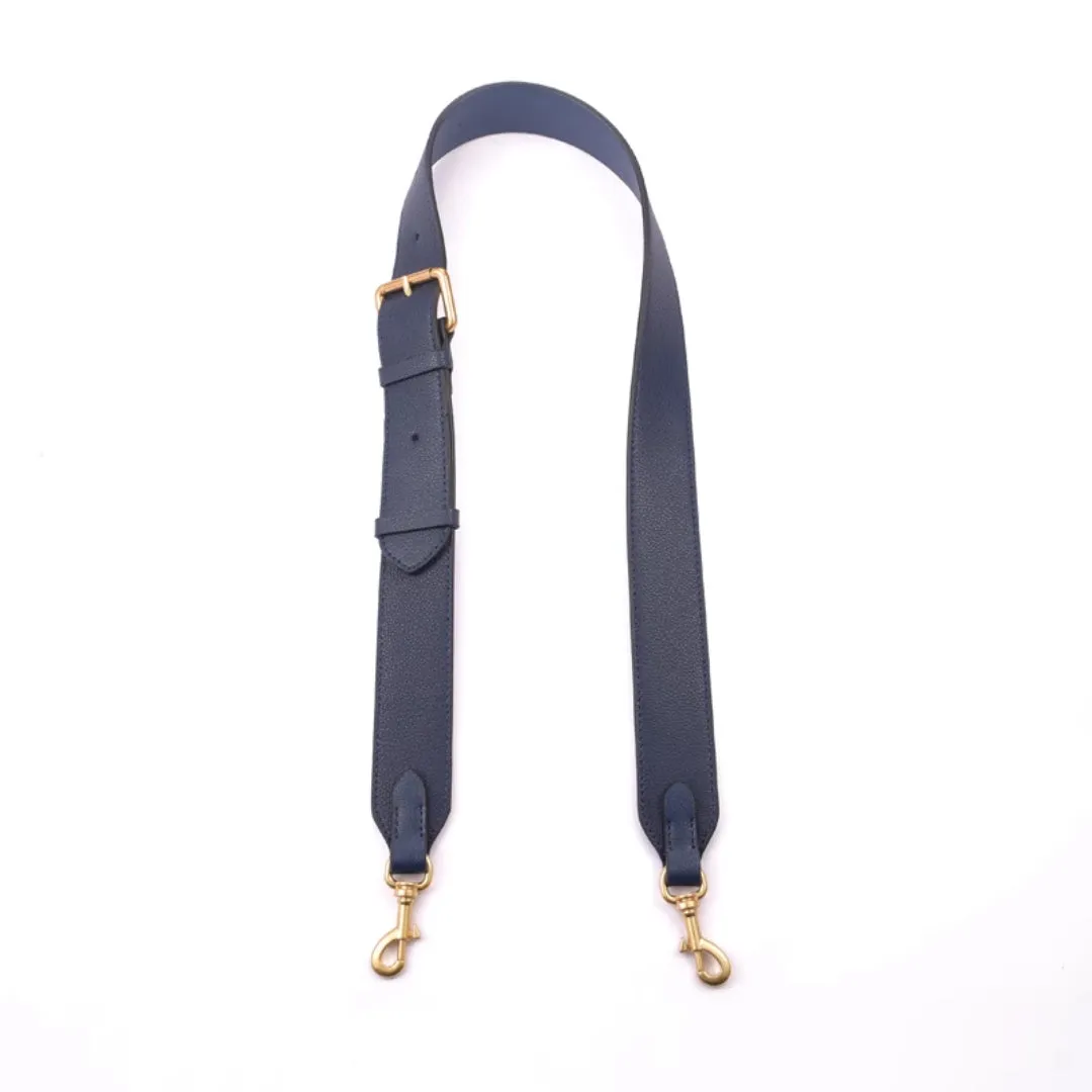 Leather Belt Buckle 1.5 Inch Bag Strap (Gold Hardware)