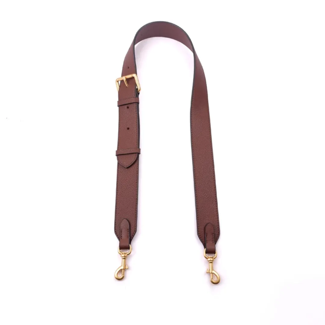Leather Belt Buckle 1.5 Inch Bag Strap (Gold Hardware)