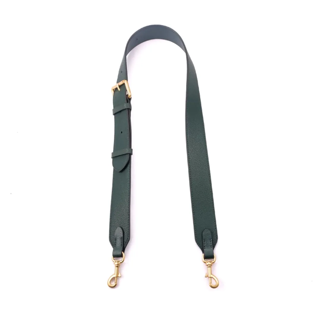 Leather Belt Buckle 1.5 Inch Bag Strap (Gold Hardware)