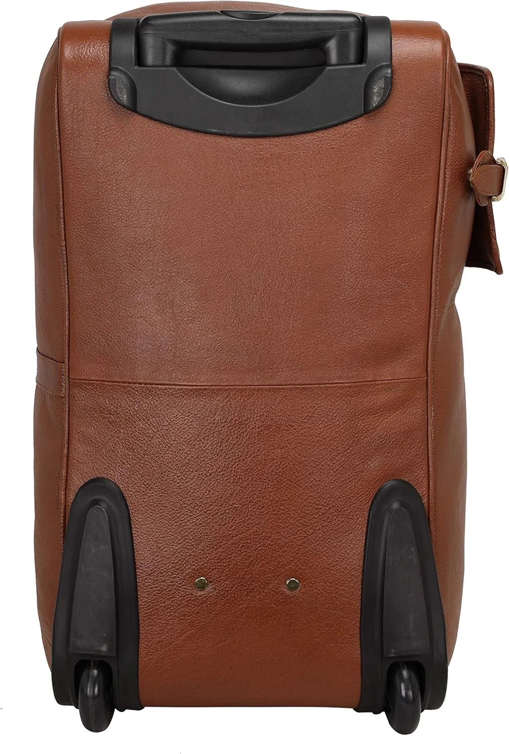 Leather Duffel Trolley Bag for Men & Women Cabin Size (Brown), Tan, M, Luggage