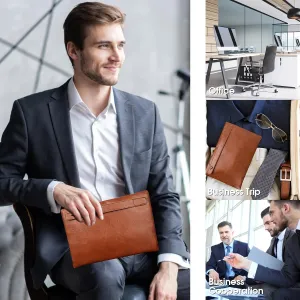 Leather Smell Proof Bag with Lock & Wrist Strap, Carbon Lined, Inner Mesh Pocket Design, Portable Odor Proof Pouch, Safe Container for Travel Storage, Business Gift
