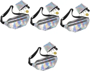 Leather Waist Bag for Women Sporty Fanny Pack Adjustable Shoulder Strap Fish Scale Closure Fashion Accessory for Occasions