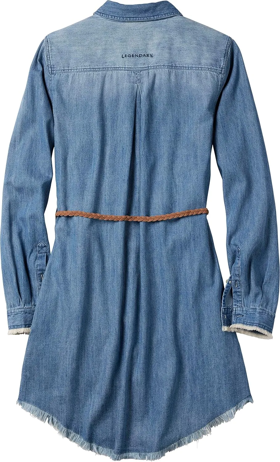 Legendary Whitetails Women's Open Spaces Dress, Plaid Flannel Long Sleeve Button Up Tunic with Belt