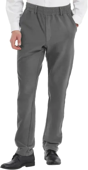 LETAOTAO Mens Elastic Waist Pants for Seniors Adaptive Mens Pants for Elderly with Zipper Fly
