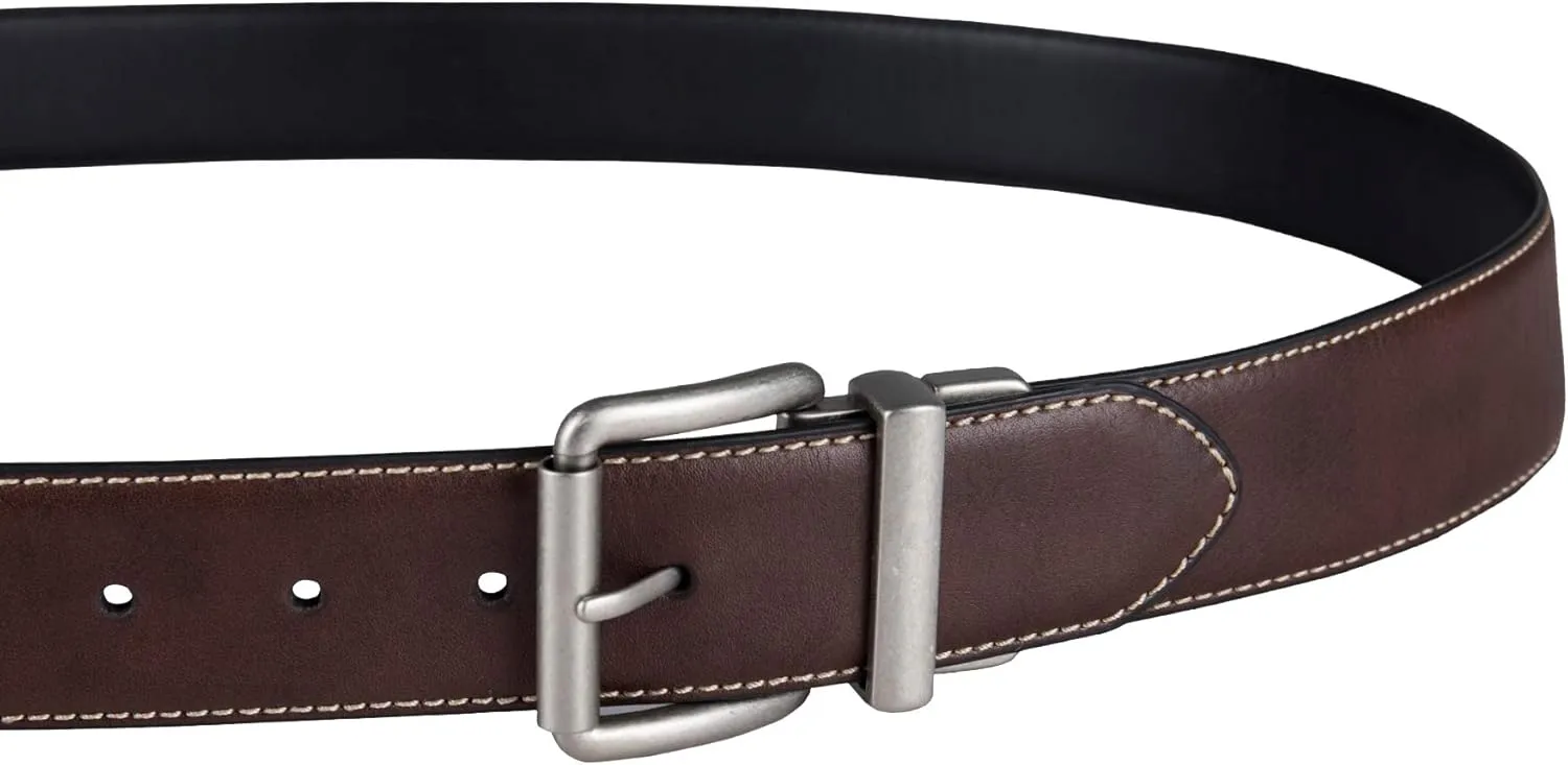 Levi's Men's Two-in-One Reversible Rotative Buckle Casual Everyday Jean Belt (Regular and Big & Tall Sizing)
