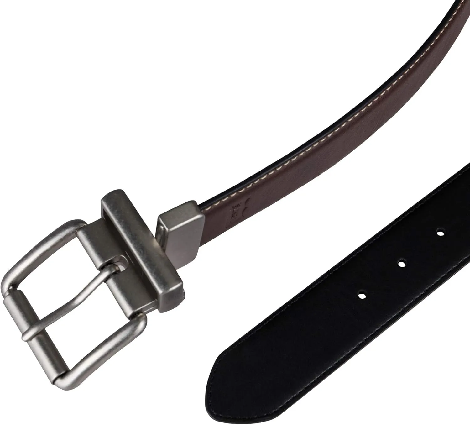 Levi's Men's Two-in-One Reversible Rotative Buckle Casual Everyday Jean Belt (Regular and Big & Tall Sizing)