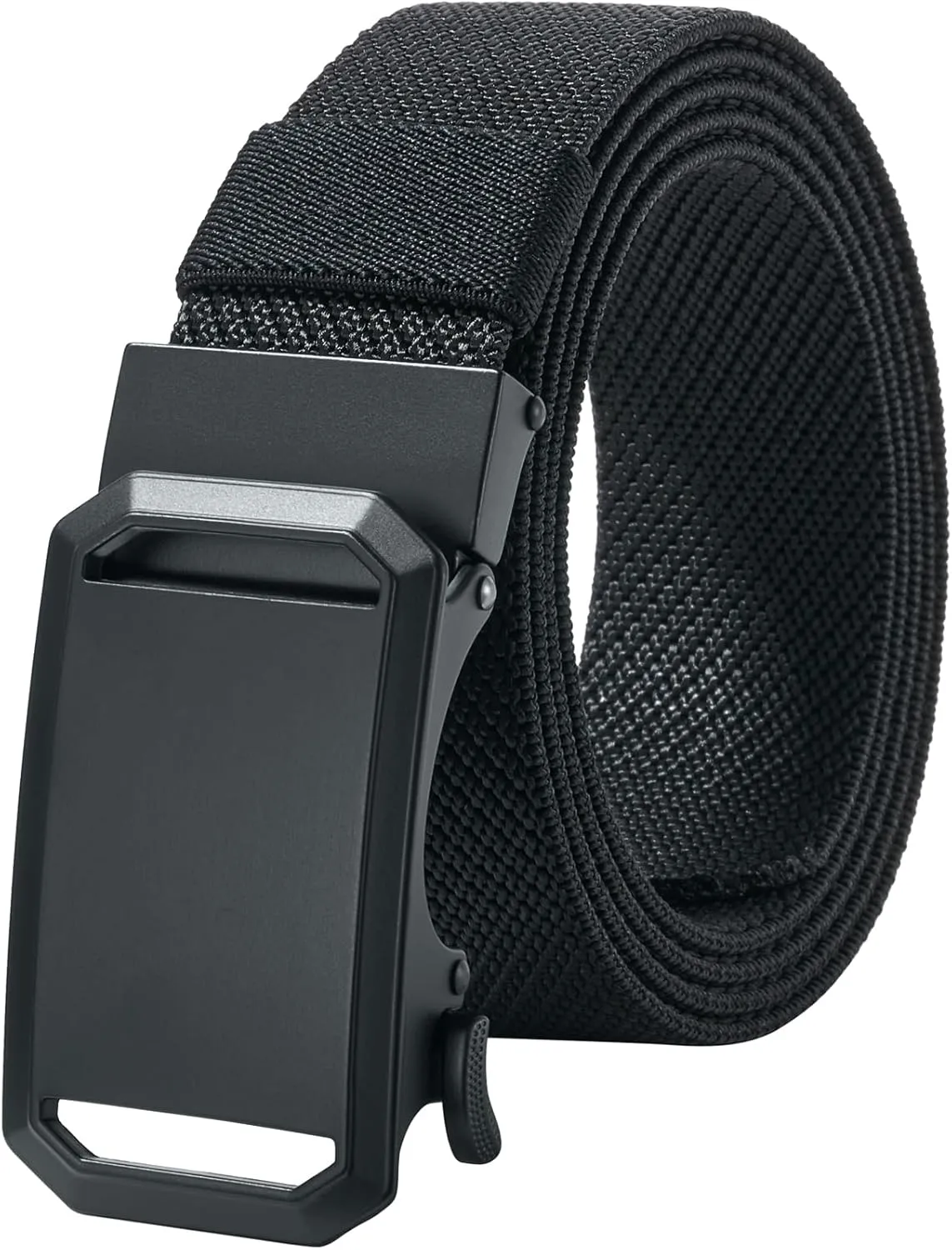 LionVII Ratchet Elastic Stretch Belts, 1 3/8" Belt for Men with Automatic Buckle for Men, Adjustable Trim to Fit 27-49" Waist