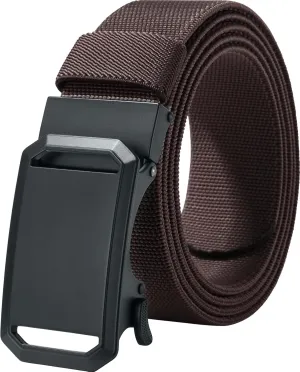 LionVII Ratchet Elastic Stretch Belts, 1 3/8" Belt for Men with Automatic Buckle for Men, Adjustable Trim to Fit 27-49" Waist