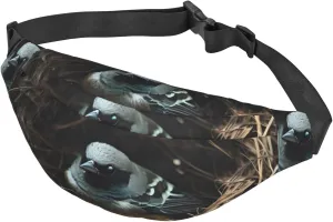Little Bird Nest Crossbody Waist Bag Multifunctional Large Waist Bag For Men And Women Outdoor Sports Travel Fashionable And Portable, Black