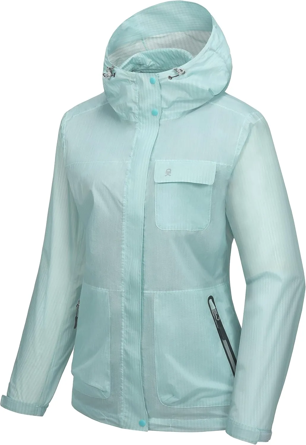 Little Donkey Andy Women's Waterproof Rain Jacket Lightweight Raincoat, Hooded Sun Protection Windbreaker for Outdoor Golf